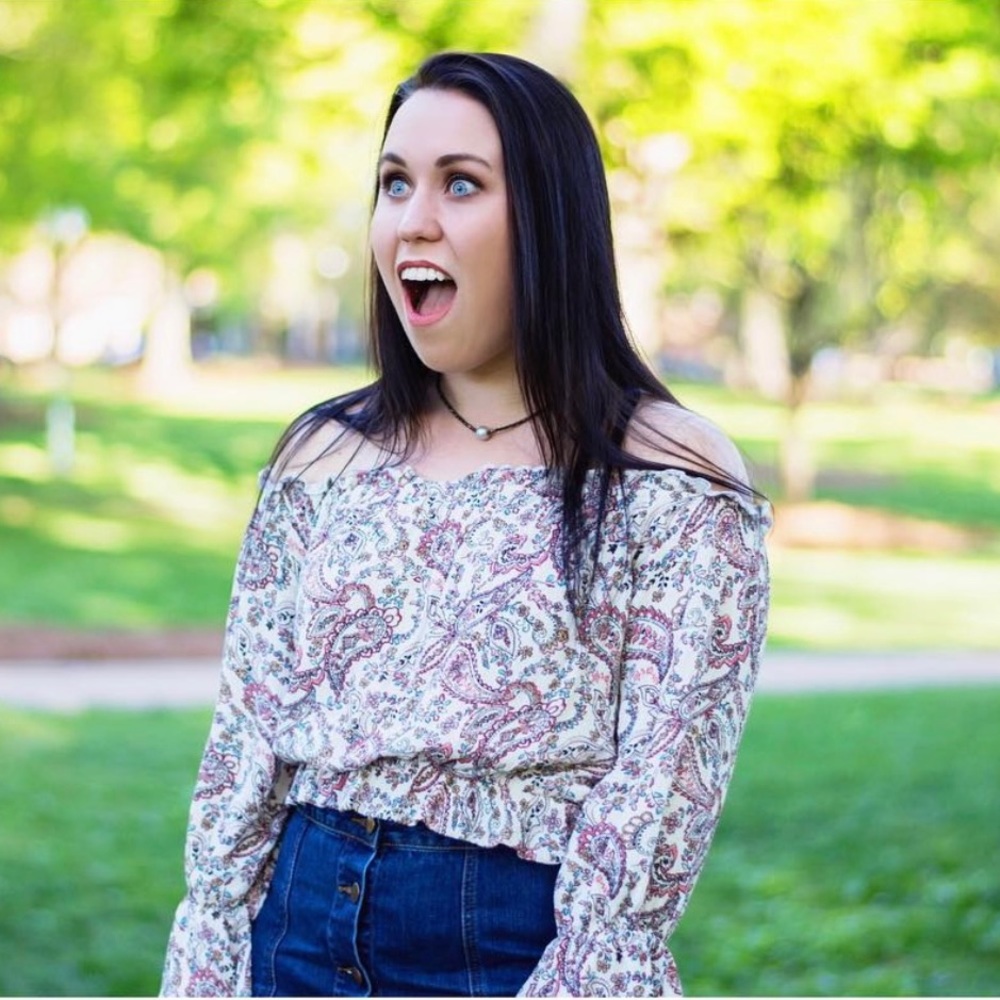 Off Shoulder Long Sleeve Cropped Blouse - Picture 7 of 7